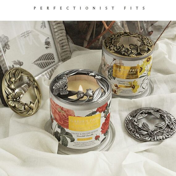 Illuma Lid Candle Kerzedeckel Aufsatz,Mehrere Stile,Candle Matrix Brushed Zubehör Lampenschirm Schirm Topper Metall Weihnachten,Helfen Sie Der Kerze Gleichmäßig Zu Schmelzen