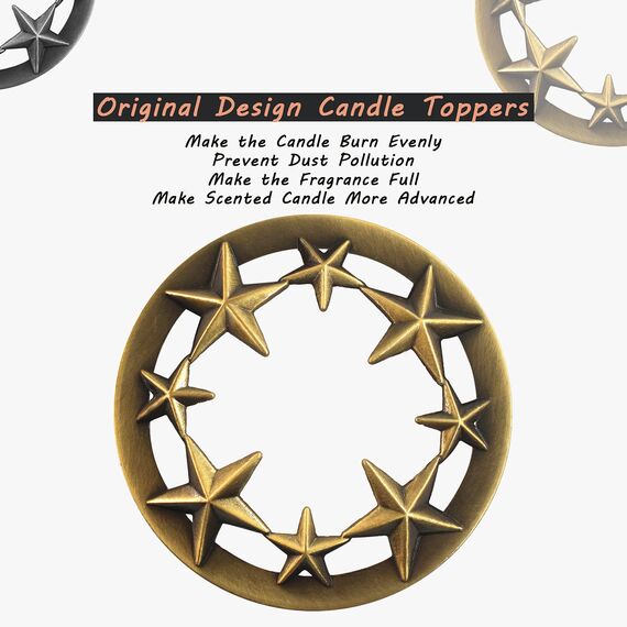 Illuma Lid Candle Kerzedeckel Aufsatz,Mehrere Stile,Candle Matrix Brushed Zubehör Lampenschirm Schirm Topper Metall Weihnachten,Helfen Sie Der Kerze Gleichmäßig Zu Schmelzen