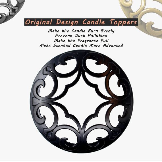 Illuma Lid Candle Kerzedeckel Aufsatz,Mehrere Stile,Candle Matrix Brushed Zubehör Lampenschirm Schirm Topper Metall Weihnachten,Helfen Sie Der Kerze Gleichmäßig Zu Schmelzen