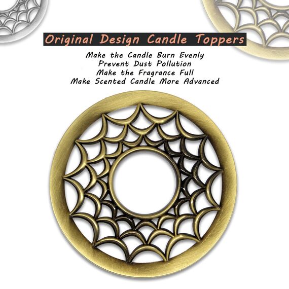 Illuma Lid Candle Kerzedeckel Aufsatz,Mehrere Stile,Candle Matrix Brushed Zubehör Lampenschirm Schirm Topper Metall Weihnachten,Helfen Sie Der Kerze Gleichmäßig Zu Schmelzen