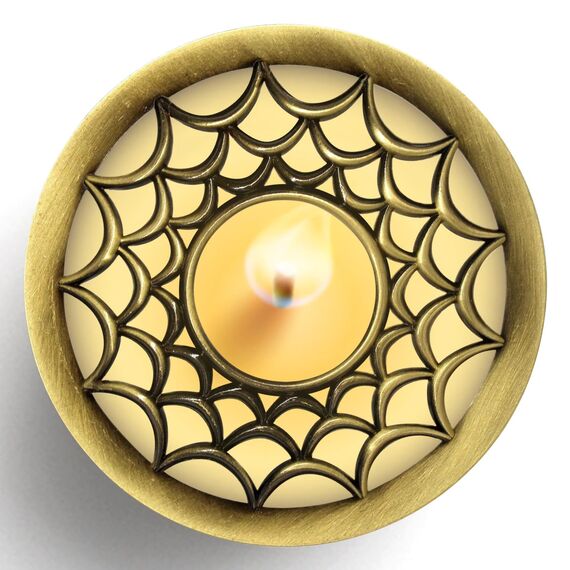 Hion Illuma Lid Kerzendeckel Aufsatz für Duftkerzen, Elegant geschnitztem Kerzenzubehör Metall Scented Candle Topper, Weihnachtsdeko Geschenk hilft der Kerze gleichmäßig zu brennen (Netz Gold)