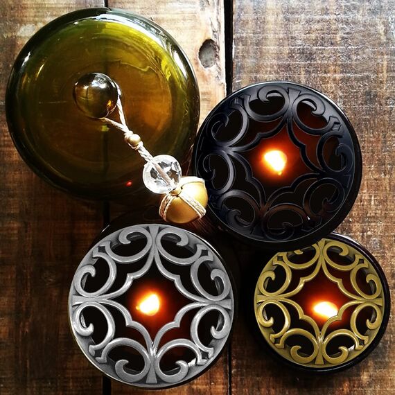 Illuma Lid Candle Kerzedeckel Aufsatz,Mehrere Stile,Candle Matrix Brushed Zubehör Lampenschirm Schirm Topper Metall Weihnachten,Helfen Sie Der Kerze Gleichmäßig Zu Schmelzen