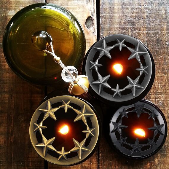 Illuma Lid Candle Kerzedeckel Aufsatz,Mehrere Stile,Candle Matrix Brushed Zubehör Lampenschirm Schirm Topper Metall Weihnachten,Helfen Sie Der Kerze Gleichmäßig Zu Schmelzen