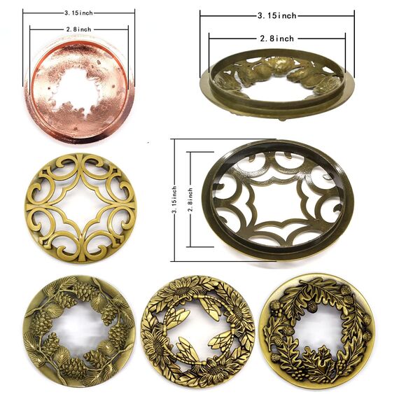 Illuma Lid Candle Kerzedeckel Aufsatz,Mehrere Stile,Candle Matrix Brushed Zubehör Lampenschirm Schirm Topper Metall Weihnachten,Helfen Sie Der Kerze Gleichmäßig Zu Schmelzen