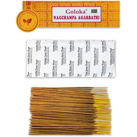 Räucherstäbchen Nag Champa Natürliche Räucherstäbchen, 1 Packung mit 250 g (ca. 200 Stäbchen), Aromatherapie, Meditation, Yoga, umweltfreundliche Verpackung