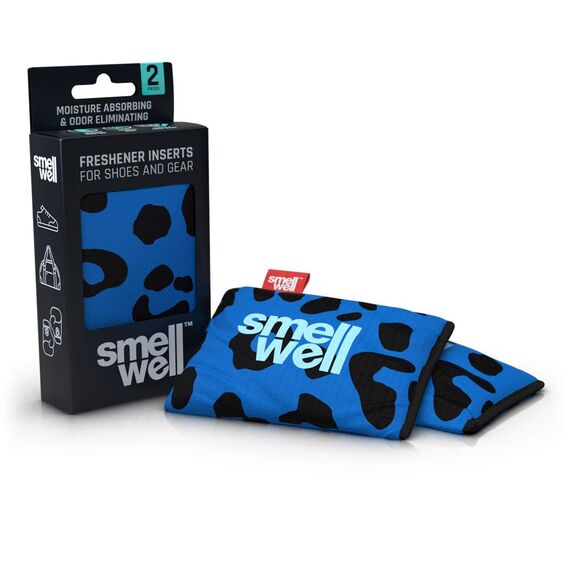 SmellWell Trocknungs- und Erfrischungskissen für Schuhe, Sporttaschen oder sogar das Auto - versetzt mit einem frischen Duft (Leopard Blue)