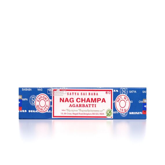 Satya Nag Champa Räucherstäbchen Räucherwerk Agarbatti Incense Sticks Handgerollt in Indien (1 Packung je 15 Gramm)