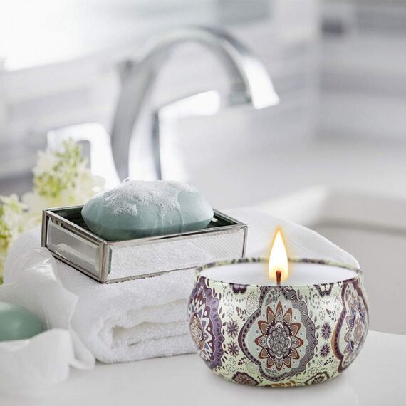 Duftkerzen Geschenke für Frauen,9er Duftkerze geschenkset Geburtstag, 2.5 OZ Natürliche Sojawachs Kerzen mit Deckel, Aromatherapie Weihnachtskalender Geschenk für Mutter, Tochter, Schwester,Familie