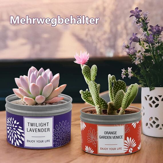 YMing Duftkerzen, 100 Stunden lange Lebensdauer Aromatherapiekerze, stark duftende Sojaglaskerze Geschenkset - 3 Packungen mit 4,6 Unzen, Lavendel | Orangenblüte | Kerze aus Mahagoni