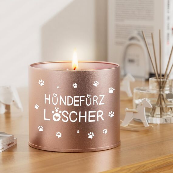 PRSTENLY Geschenke für Frauen, 9OZ Duftkerze Mit Spruch - Hundefurz Löscher, Lustiges Geschenk für Frau Freundin Hundebesitzer Hundemama zum Geburtstag Weihnachten, Geburtstagsgeschenk für Frauen