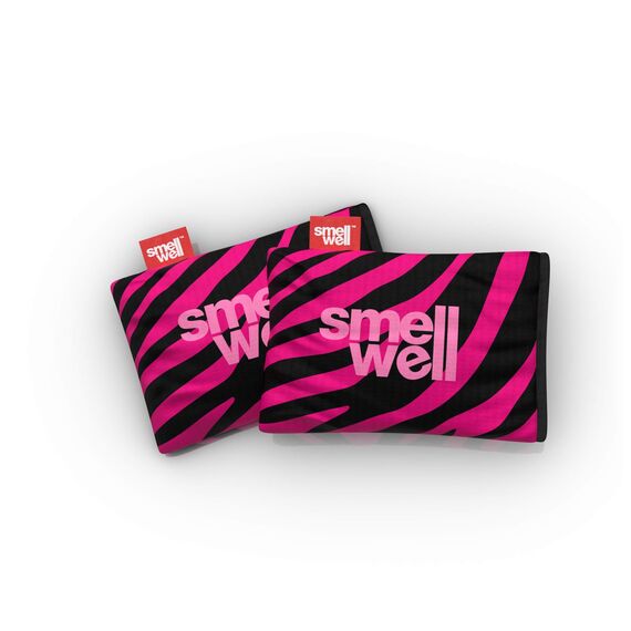 SmellWell Trocknungs- und Erfrischungskissen für Schuhe, Sporttaschen oder sogar das Auto - versetzt mit einem frischen Duft (Pink Zebra)