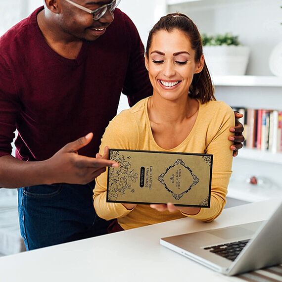 YMing Duftkerzen, 100 Stunden lange Lebensdauer Aromatherapiekerze, stark duftende Sojaglaskerze Geschenkset - 3 Packungen mit 4,6 Unzen, Lavendel | Orangenblüte | Kerze aus Mahagoni