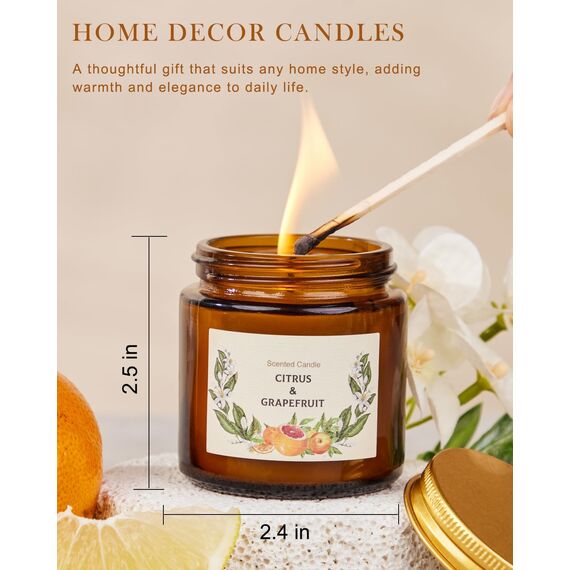 10 Stück Duftkerzen Geschenkset für Frauen, 10 Duft set Duftkerze im Glas,Sojawachs kerze geschenk 10 * 100g,250Std,Stressabbau Aromatherapie Set für Weihnachten Geburtstag Bad Spa Meditation