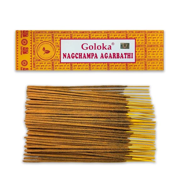 Räucherstäbchen Nag Champa – 1 Packung mit 100 g (70–90 Stäbchen) – Aromatherapie – Meditation – Yoga – Packaging Eco-Friendly