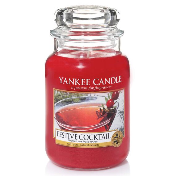 Yankee Candle Glaskerze, groß, Festive Cocktail