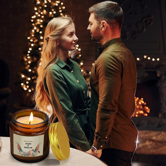 10 Stück Duftkerzen Geschenkset für Frauen, 10 Duft set Duftkerze im Glas,Sojawachs kerze geschenk 10 * 100g,250Std,Stressabbau Aromatherapie Set für Weihnachten Geburtstag Bad Spa Meditation