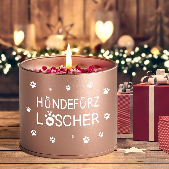 PRSTENLY Geschenke für Frauen, 9OZ Duftkerze Mit Spruch - Hundefurz Löscher, Lustiges Geschenk für Frau Freundin Hundebesitzer Hundemama zum Geburtstag Weihnachten, Geburtstagsgeschenk für Frauen