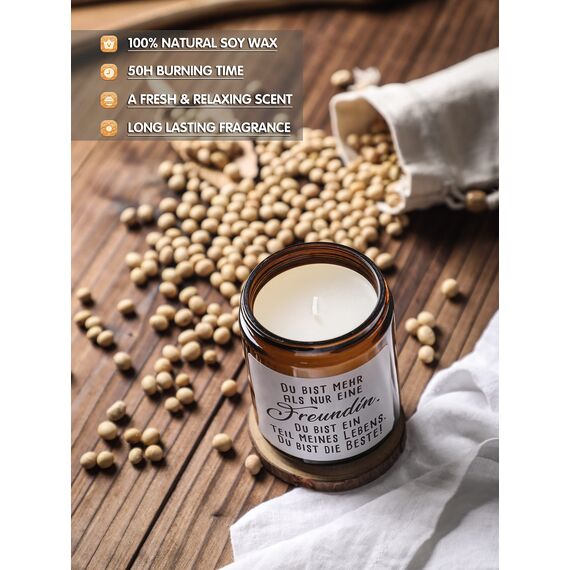 Freundschafts Aromakerzen Geschenk, Lustige kerzengeschenke für beste Freunde, Perfekt für Geburtstag, Abschlussfeiern, Weihnachten und Erntedankfest, Bestie- für BFF