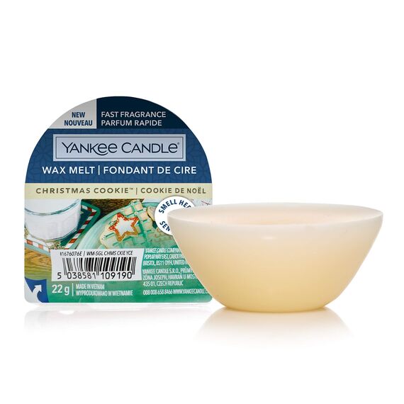 Yankee Candle Duftwachs | Christmas Cookie | bis zu 8 Stunden Duft | 1 Stück