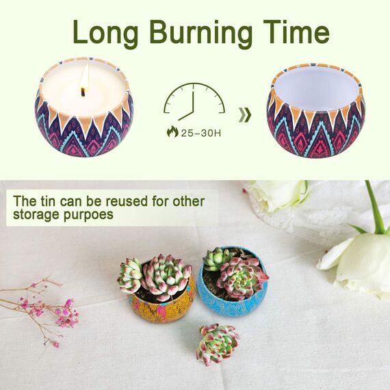 Duftkerzen Geschenkset für Frauen, 4er Duftkerzen Set Natursoja Aromatherapie Kerzen Geschenk für Freundin, Kleine Kerzenset Geschenke für Weihnachtskalender,Muttertag,Valentinstag 2,5 OZ/ST