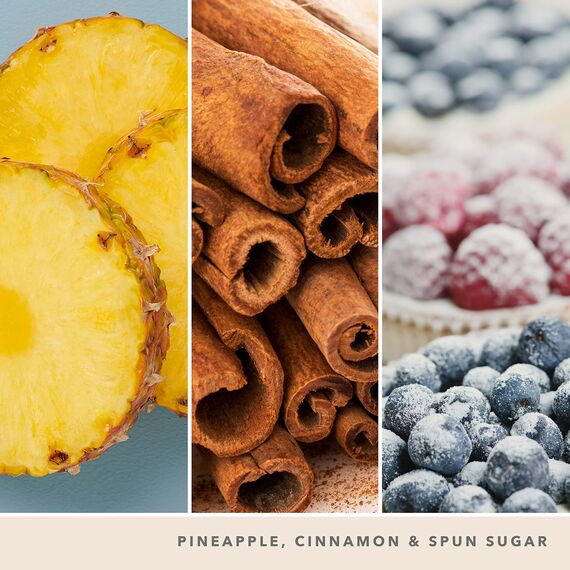 Yankee Candle Signature Duftkerze ; große Kerze mit langer Brenndauer „Spun Sugar Flurries“ ; Soja-Wachs-Mix