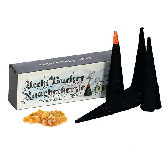 Bockauer Räucherkerzen Erzgebirgische Aecht Bucker Raacherkerzle - Echt, Räucherduft:1 Pack Weihrauch Riesen