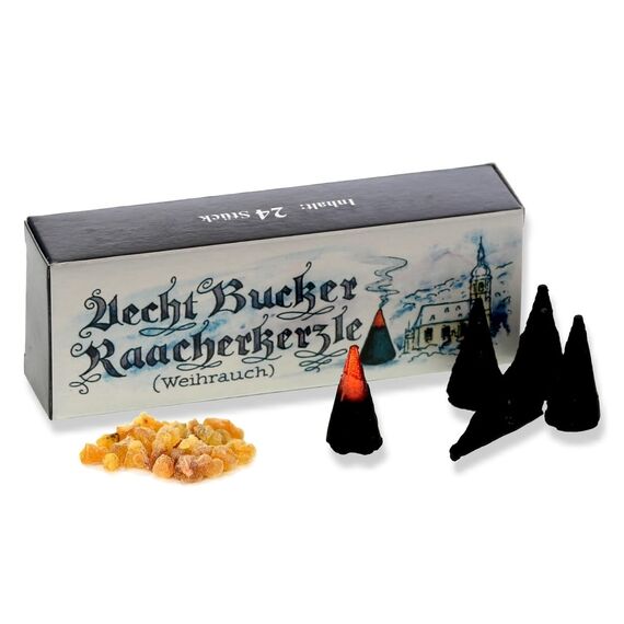 Bockauer Räucherkerzen Erzgebirgische Aecht Bucker Raacherkerzle - Echt, Räucherduft:1 Pack Weihrauch