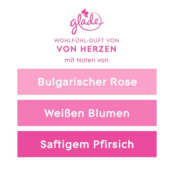 Glade Duft-Kerze im Glas, I Love You, bis zu 27 Stunden Brenndauer, 6er Pack (6 x 112g)