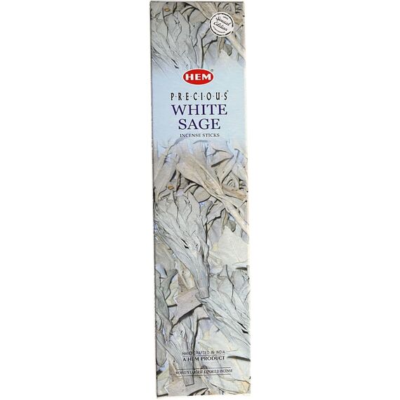 Hem White Sage Räucherstäbchen - 1 Packung mit 100 g (80-90 Stäbchen) - Aromatherapie - Meditation - Yoga - Umweltfreundliche Verpackung