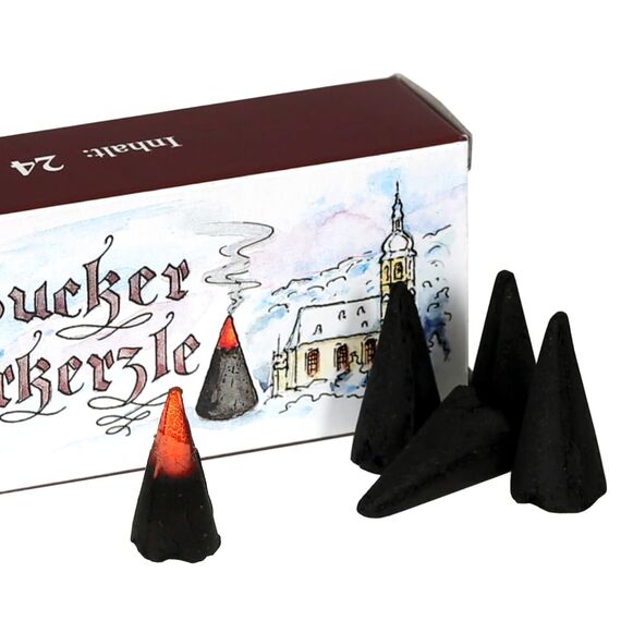 Bockauer Räucherkerzen Erzgebirgische Aecht Bucker Raacherkerzle - Echt, Räucherduft:4 Packs Myrrhe