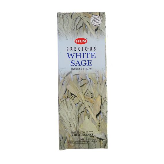 Hem White Sage Räucherstäbchen, 1 Packungen mit 200 g (160-180 Stäbchen), Aromatherapie, Meditation, Yoga, umweltfreundliche Verpackung