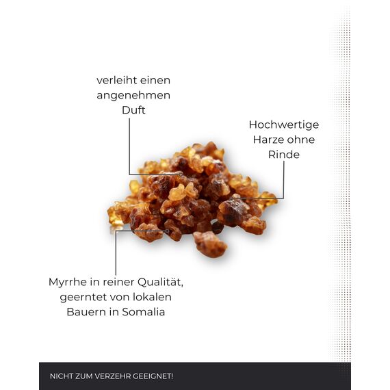 Myrrhe Räucherharz 50g – Hochwertiges Myrrhe Harz zum Räuchern | Naturreines Baumharz & Räucherwerk für Rituale, Meditation & Entspannung