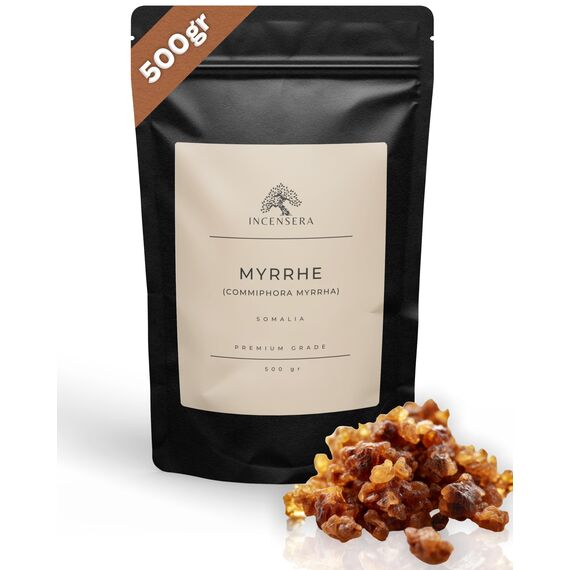 Myrrhe Räucherharz 500g – Hochwertiges Myrrhe Harz zum Räuchern | Naturreines Baumharz & Räucherwerk für Aromatherapie, Rituale & Entspannung