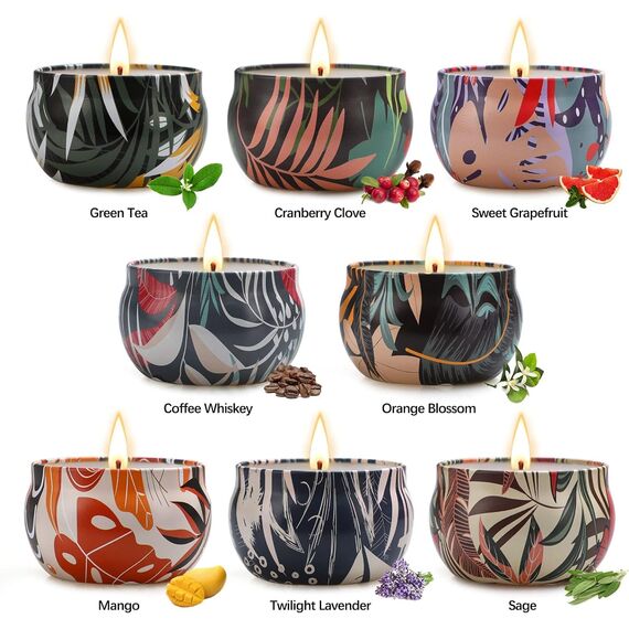 Yinuo Candle Aus 8 Stück Duftkerzen Geschenkset,8Pcs Kerzen Geschenkset Kerzen Geschenk Kerze Geschenke Für Frauen Duftkerzen Set