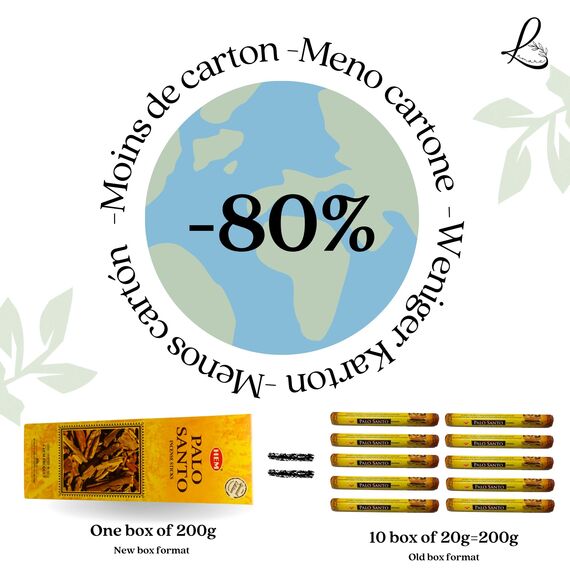 Hem Palo Santo Räucherstäbchen, 1 Packungen mit 200 g (160-180 Stäbchen), Aromatherapie, Meditation, Yoga, umweltfreundliche Verpackung