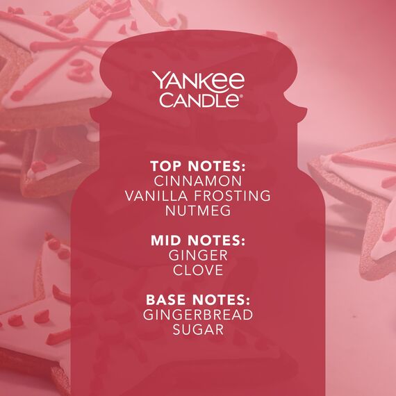 Yankee Candle Duftkerze im Glas (groß) | Frosty Gingerbread | Brenndauer bis zu 150 Stunden