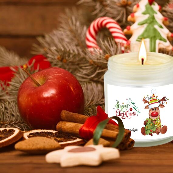 Weihnachtskerzen aus Glas für Frauen,6 Pack Duftkerzen Set,Natürliches Sojawachs,Aromatherapie-Kerzen zum Geburtstag, Kerzen im Weihnachten für Frauen,Männer,Freundinnen,Kollegen