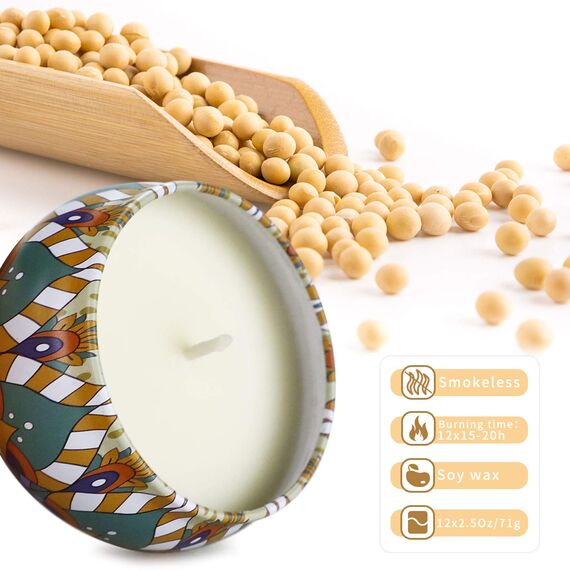 Duftkerzen Geschenk Set Für Frauen, Aromatherapie Kerzen Für Zuhause 12 Stück Sojawachs Glas Kerzen Muttertags Geburtstags Stressabbau Geschenke