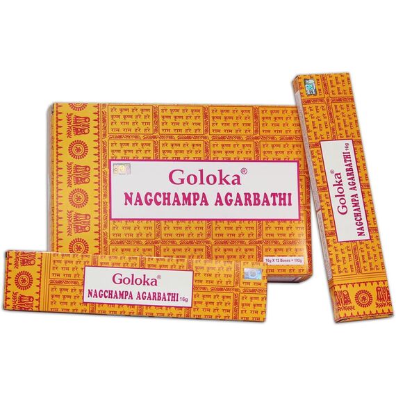 Goloka Nagchampa Agarbathi 16 g x 12 Boxen 192 g