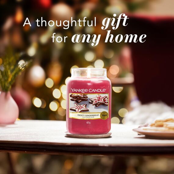 Yankee Candle Duftkerze im Glas (groß) | Frosty Gingerbread | Brenndauer bis zu 150 Stunden