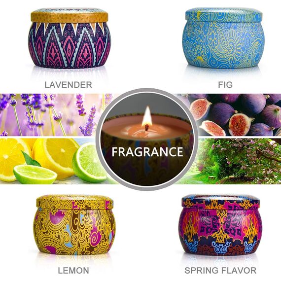 Yinuo Candle Geschenke für Frauen, Duftkerzen Geschenkset für Frauen, 4 * 5,56 Oz Sojawachs Aromatherapie Kerzen für Muttertag,Weihnachten,Geburtstag, Valentinstag, Bad, Yoga