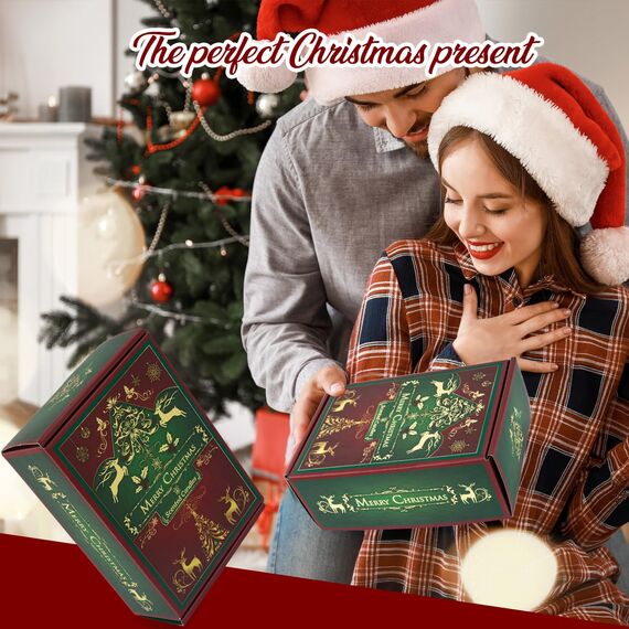 Weihnachtskerzen aus Glas für Frauen,6 Pack Duftkerzen Set,Natürliches Sojawachs,Aromatherapie-Kerzen zum Geburtstag, Kerzen im Weihnachten für Frauen,Männer,Freundinnen,Kollegen