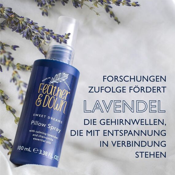 Feather & Down Kopfkissenspray-Duo-Geschenkset (50ml Kopfkissenspray Sweet Dream & 50ml Kopfkissenspray Breathe Well) – Die perfekte Kombination für eine erholsame Nachtruhe. Ohne Tierversuche. Vegan.