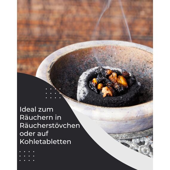 Myrrhe Räucherharz 50g – Hochwertiges Myrrhe Harz zum Räuchern | Naturreines Baumharz & Räucherwerk für Rituale, Meditation & Entspannung