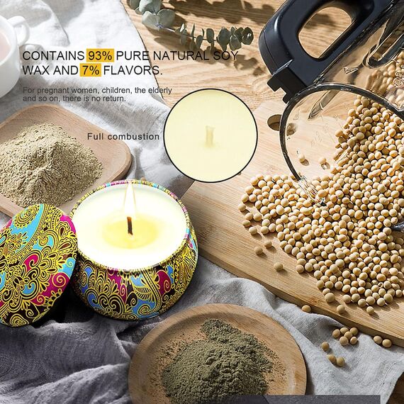 Yinuo Candle Geschenke für Frauen, Duftkerzen Geschenkset für Frauen, 4 * 5,56 Oz Sojawachs Aromatherapie Kerzen für Muttertag,Weihnachten,Geburtstag, Valentinstag, Bad, Yoga