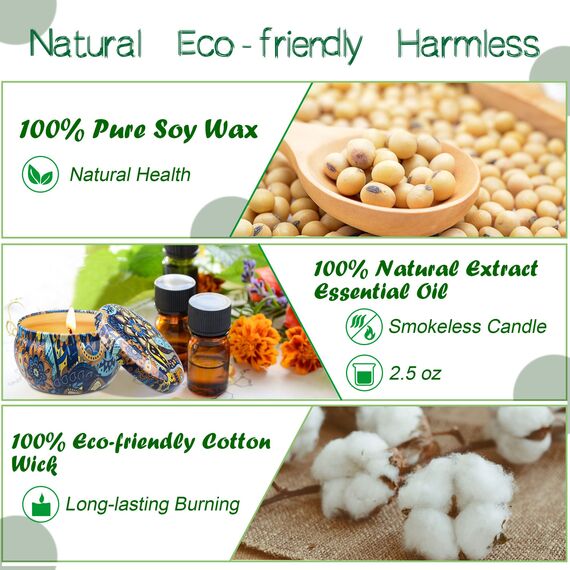 Duftkerzen Geschenke für Frauen 9 St, Duftkerzen Geschenkset Aromatherapie Kerzen Set Natürliches Sojawachs Kerze Gift zum Geburtstag Valentinstag Neujahr Muttertag für Garten Bad Yoga, 2,5 OZ/ST