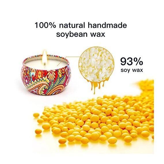 12 Stück Duftkerzen Kerzen, Geschenk set für Frauen, Natürliches Sojawachskerzen-Geschenkset für Weihnachten, Valentinstag, Jubiläum, Muttertag