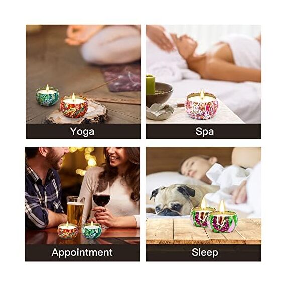 12 Stück Duftkerzen Kerzen, Geschenk set für Frauen, Natürliches Sojawachskerzen-Geschenkset für Weihnachten, Valentinstag, Jubiläum, Muttertag