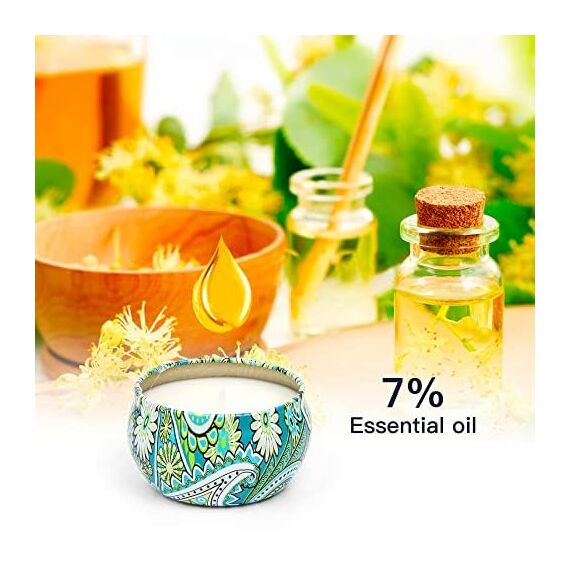 12 Stück Duftkerzen Kerzen, Geschenk set für Frauen, Natürliches Sojawachskerzen-Geschenkset für Weihnachten, Valentinstag, Jubiläum, Muttertag