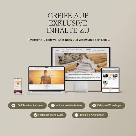 BESOULS Premium Räucherset Hausreinigung: 1 Weißer Salbei zum Räuchern 4-6 Palo Santo Räucherholz aus Peru 1 Selenit Geschenkarmband spirituelle Geschenke weißer Salbei räuchern White sage